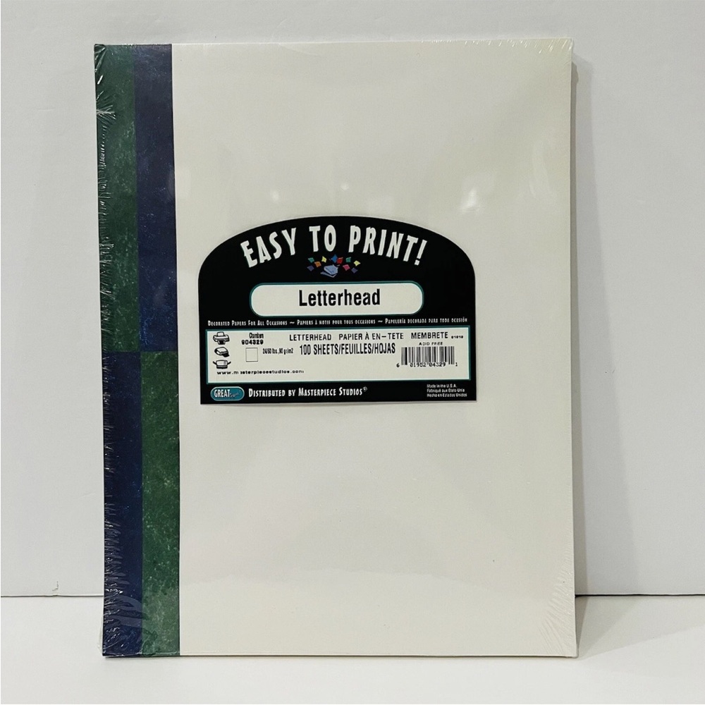 Easy To Print Letterhead Paper 11"x 8 1/2" 100 Sheets